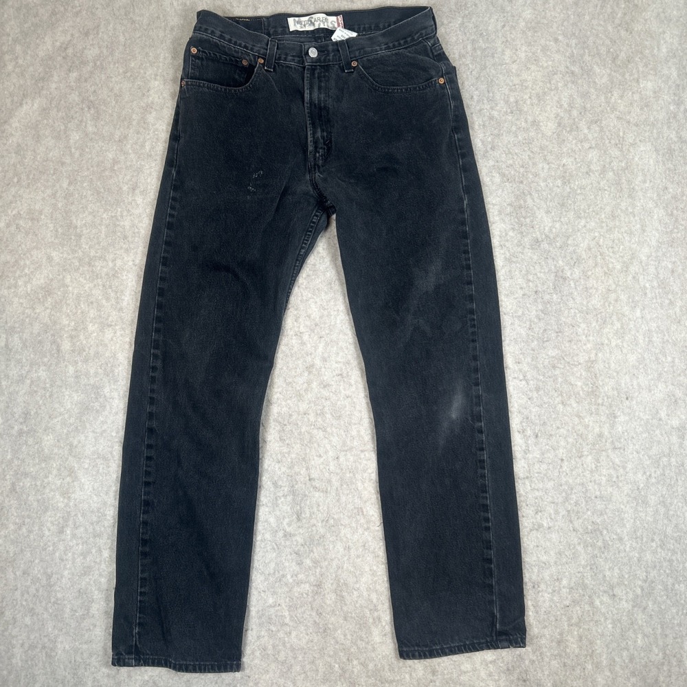 Levi's 505 Regular Fit Mens Jeans Black Size 34x32  Denim Y2K‎ VTG